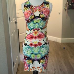 Colorful tight mini dress